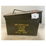 Metal Ammo Box With Brass Shells