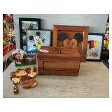 Mickey Mouse Wall Art, Crescent Moon Wood Drum