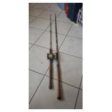 (2) Fishing Rods w/ (1) Reel