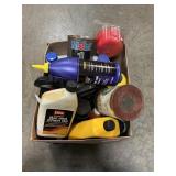 Box Lot Of Petroleum Products, Caulk, Garage