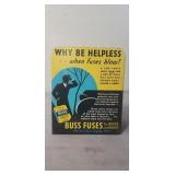 (1) Vintage Metal "Buss Fuses" Counter Display