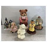 Assorted Figures, Snowglobe, Lighted Church
