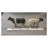 (1) Cast Iron Cow & (1) Cast Iron Sheep Bank