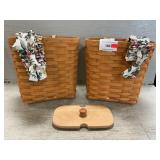 Pair Of Longaberger Baskets, (1) Lid