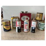 Assorted Auto Petroleum Product Containers