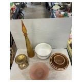 MCM Amber Genie Bottle, Hall, Frosted & Pottery