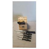 (10) Piece Chicago Cutlery w/ Wooden Block