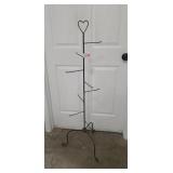 (1) Wrought Iron Basket Display Stand/Tree Stand