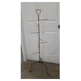 (1) Wrought Iron Basket Display Stand/Tree Stand