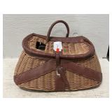 Vintage Fishing Creel With Some Contents