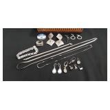 Small Jewelry Box w/ Assorted Sterling Silver