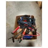 Box Lot With Hand & Foot Pumps, Jumper Cables