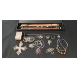 Tray Of Assorted Sterling Silver/925 Jewelry &