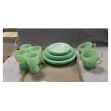 Tray Of Fire-King Dishware