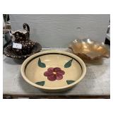 Pottery Ovenware Bowl, Iridescent Bowls