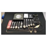 Tray Of Assorted Items Including Jewelry,