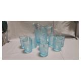 Vintage Pitcher w/ (8) Glasses