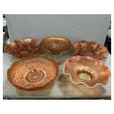 Carnival Marigold, Iridescent Bowls