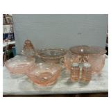 Lot Of Pink Glassware