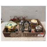 Tray Lot Of Vintage Items, Duck Planter