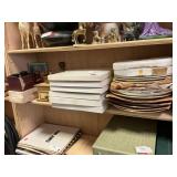 Shelf Lot With Coffee Grinder, Collector Plates