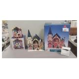 Fiber Optic Procelain Church & Candle Holder