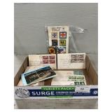 Tray Lot With Vintage Stamps On Envelopes