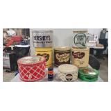 (10) Assorted Vintage Tins (Review Photos)