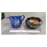 Fenton Carnival Glass Pitcher (5.5" Tall) & Smith