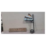 Metal "Forest Hill" Sign (12"ï¿½2.5") & Metal