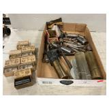 Tray Lot Of Assorted Reloading Dies, Supplies