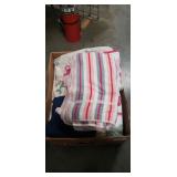 Box Lot Of Assorted Bedding & Bath Towels