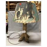 Vintage Deer Hoof Table Lamp