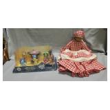 Vintage Doll & Disney Pixar Figurine Playset