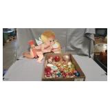 Tray Of Assorted Vintage Christmas Ornaments &