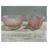 Pair Of Westmoreland Pink Glass Bowls