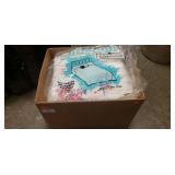 Box Lot Of Assorted Bed Spreads, Bedding & More