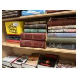 Shelf Lot Of Books, Vintage, Novels, Dctionaries