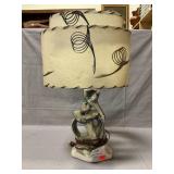 Vintage Chalkware Dancer Lamp