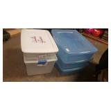 (5) Assorted Plastic Storage Containers w/Lids