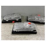 (3) Daum Crystal Automobile Paperweights