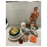 Tray Lot Of Asst. Glass, China, Pottery Pieces