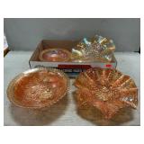 Carnival & Iridescent Glass Dishes