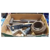 Tray Of Assorted Tools, Trailer Hitches & More