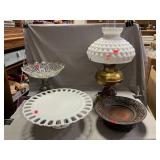 Cherb Based Pedestal Bowl, Electrc Lamp