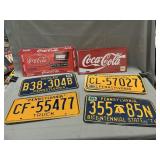 Assorted License Plates, Coca-Cola Plates