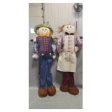 (2) Decorative Scarecrows (30" Tall)