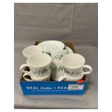 Lot Of Corelle Ivy Swirl Cups, Saucers, Plates