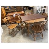 Table, 6 Chairs, & 2 Extensions