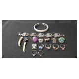 Tray Of Assorted Sterling Silver/925 Jewelry